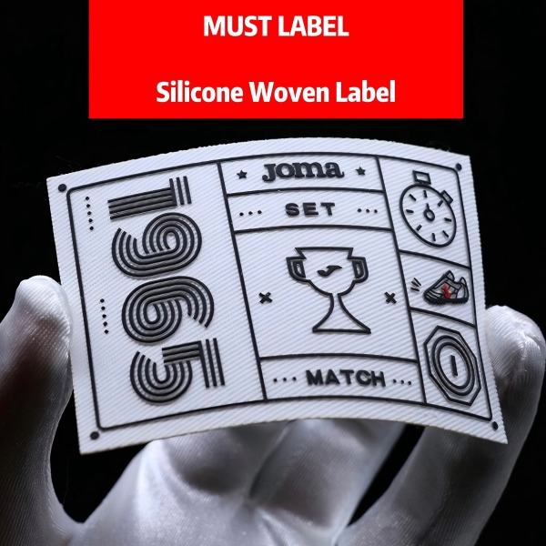 Mesti label melancarkan label tenunan benang yang boleh diperbaharui digabungkan